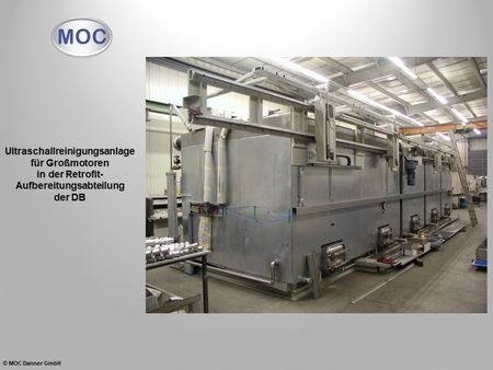Ultraschallreinigungsanlage für Großmotoren