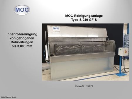 Innenrohrreinigung von gebogenen Rohrleitungen bis 3.000 mm