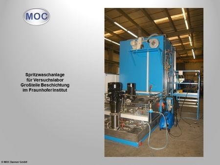 Spritzwaschanlage für Versuchslabor