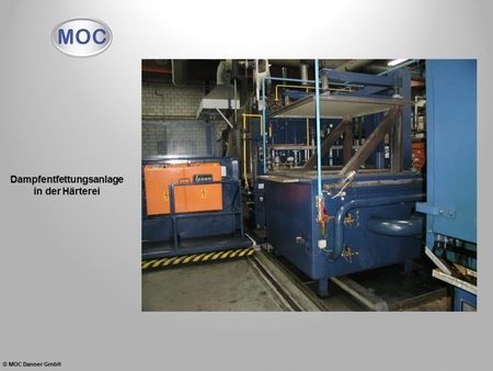 Dampfentfettungsanlage in der Härterei