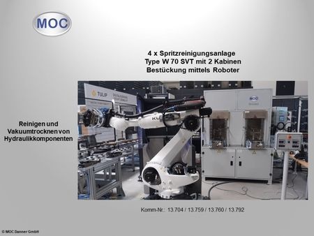 4x Spritzreinigungsanlage