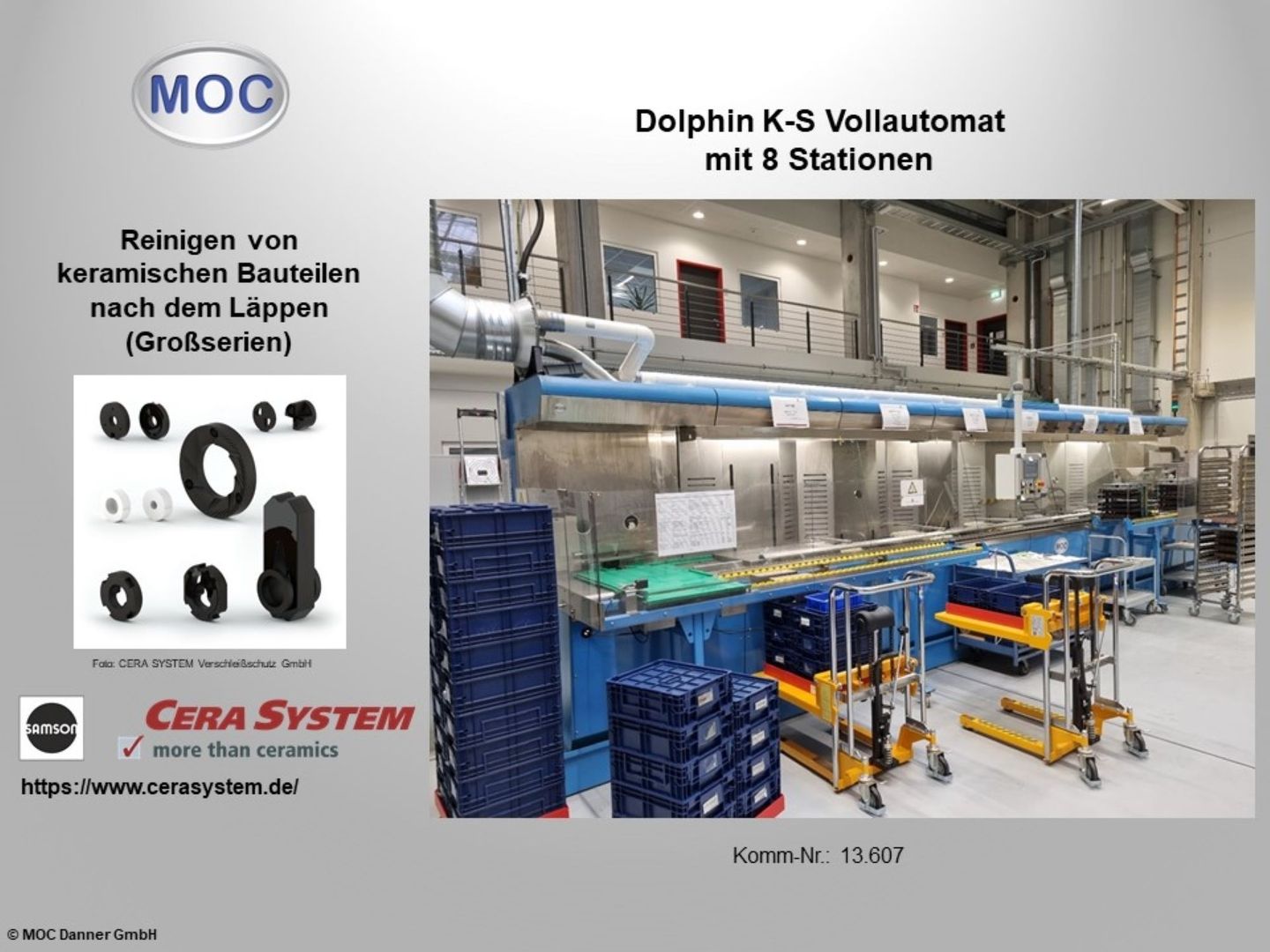 Reinigen von keramischen Bauteilen nach dem Läppen